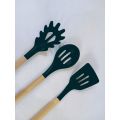 Silicone slotted spoons and turner kitchen set
