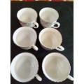 6 Floral porcelain high tea cups
