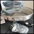 Stainless Steel Electric frying pan non stick large oval NEW