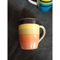 Set of 2 ceramic tea coffee mugs NEW