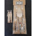 Heritage series Cake server set with cake lifter, 6 forks and sugar spoon
