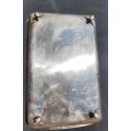 AN ANTIQUE SILVER PLATED SERVING TRAY STAMPED SP ON K