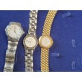 A COLLECTION OF 3 MODERN LADIES FASHION WRIST WATCHES SOLD AS IS NOT TESTED