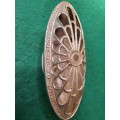 A SILVER PLATED VINTAGE POTPURI BOWL SOLD AS IS