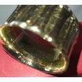 2 SETS OF VINTAGE ORIGINAL GOLD PLATED  TIVOLI NAPKIN RING SETS IN ITS ORIGINAL BOX