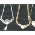 A JOBLOT VIA ROTHSTEIN DESINGNER NECKLACES SOLD AS IS