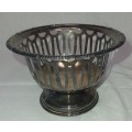 A VINTAGE SMALL SILVER PLATED SWEATS BOWL SOLD AS IS