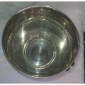 A SOLID STAINLESS STEEL ICE BUCKET IN GREAT CONDITION SOLD AS IS