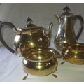 A VINTAGE TEA SET EPNS SOLD AS IS NO TRAY