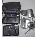 A JOBLOT VINTAGE CAMERAS SOLD AS IS NOT TESTED