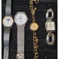 A COLLECTION OF VINTAGE WOMANS QUARTZ WATCHES SOLD AS IS NOT TESTED