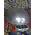AN OVAL ALUMINIUM PUTAL SERVING BOWL IN MINT CONDITION HEAVY DUTY
