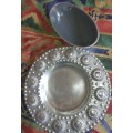 TWO VINTAGE ALLUMINIUM ALLOY  PLATE AND A BOWL IN MINT CONDITION SOLD AS IS