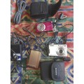 3 VINTAGE SONY POCKET CAMERAS SOLD AS IS NOT TESTED