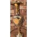 A VINTAGE LARGE VASE APPROXIMATELY 50CMS HIGH SOLD AS IS