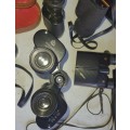 A VINTAGE JOBLOT COLLECTION OF BINOCULARS ALL WORKING SOLD AS IS