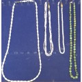A COLLECTION OF SIMULATED PEARLS , CULTURED PEARLS AND JADE ICE NECKLACES SOLD AS IS