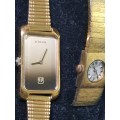 2 VINTAGE WOMANS TISSOT GOLD PLATED WRIST WATCHES