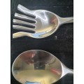 AN ART DECOR CUTTLERY SET SPOON AND LADEL