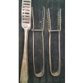 3 ANTIQUE STAINLESS STEEL CATERING TONGS