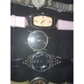 A COLLECTION OF VINTAGE WOMANS DRESS WATCHES SOLD AS IS NOT TESTED