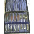 GENUINE ANTIQUE CUTLERY SET EPNS IN ITS ORIGINAL CASE SOLD AS IS