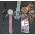 A COLLECTION OF WOMANS DRESS WATCHES SOLD AS IS NOT TESTED
