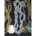 A JOBLOT VINTAGE COSTUME NECKLACES SOLD AS IS