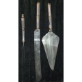 A SET OF 3 VINTAGE KITCHENALIA CUTLERY SOLD AS IS