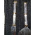 A SET OF 3 VINTAGE KITCHENALIA CUTLERY SOLD AS IS