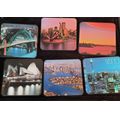 A SET OF 6 SYDNEY AUSTRALIA COLLECTORS COASTERS IN GOOD CONDITION SOLD AS IS