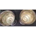TWO VINTAGE WINE INGOTS SILVER PLATED SOLD AS IS
