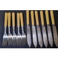 A VINTAGE JOBLOT FISH CUTLERY SOLD AS IS