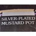 A VINTAGE SILVER-PLATED MUSTARD POT NEVER BEEN USED SOLD AS IS
