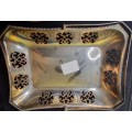 A VINTAGE RACTANGULAR SILVER PLATED SERVING BASKET TRAY SOLD AS IS