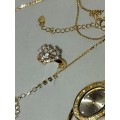 2 PERFACT AND COMPLETE GOLD-PLATED COSTUME JEWELRY SETS BY ROMIL AND AIM SOLD AS IS