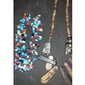 A COLLECTION OF ETHNIC AND TRIBAL COSTUME JEWELRY SOLD AS IS