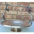 AN ORNATE MAPPIN & WEBB PRINCESS PLATED FRUIT BOWL WITH HEBREW INGRAVINGS SOLD AS IS