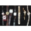 A JOBLOT WOMANS DRESS WATCHES SOLD AS IS NOT TESTED