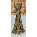 A MEMORABILIA BRONZE FIGURINE FROM JERUSALEM 10CM IN HEIGHT IN GOOD CONDITION SOLD AS IS