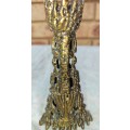 A MEMORABILIA BRONZE FIGURINE FROM JERUSALEM 10CM IN HEIGHT IN GOOD CONDITION SOLD AS IS