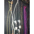 A COLLECTION OF VINTAGE MIXED NECKLACES SOLD AS IS