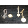 AN ANTIQUE COLLECTION WOMANS WATCHES SOLD AS IS NOT TESTED