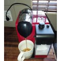 A USED IN PERFECT CONDITION DELINGI TREVISO ITALIA TYPE EN520.R COFFEE MACHINE MADE IN ITALY RED IN