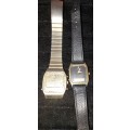 TWO RARE VINTAGE SEIKO DIGITAL QUARTZ WATCHES SOLD AS IS NOT TESTED