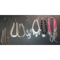 AN IMMIGRATING LADY`S QUALITY COLLECTION OF COSTUME NECKLACES SOLD AS IS