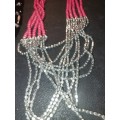 AN IMMIGRATING LADY`S QUALITY COLLECTION OF COSTUME NECKLACES SOLD AS IS