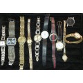 A VINTAGE JOB LOT FASHION WOMANS WATCHES SOLD AS IS NOT TESTED