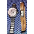 TWO PRISTINE FOSSIL WATCHES SOLD AS IS NOT TESTED