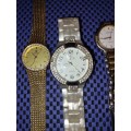 A COLLECTION OF COSTUME WOMANS WRIST WATCHES SOLD AS IS NOT TESTED